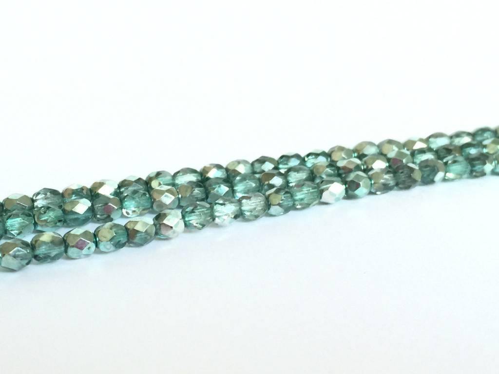 Glasschliffperlen feuerpoliert 4mm, Farbe B50 Turquoise Ice - bead&more