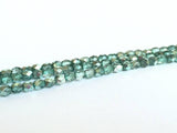 Glasschliffperlen feuerpoliert 4mm, Farbe B50 Turquoise Ice
