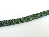 Glasschliffperlen feuerpoliert 4mm, Farbe B62 Green Jet Moonlight