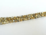 Perle di vetro lucidate a fuoco 4mm, colore B70 Brass Ice