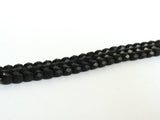Glasschliffperlen feuerpoliert 4mm, Farbe A20 Jet matt