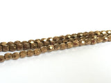 Glasschliffperlen feuerpoliert 4mm, Farbe B74 Bronze