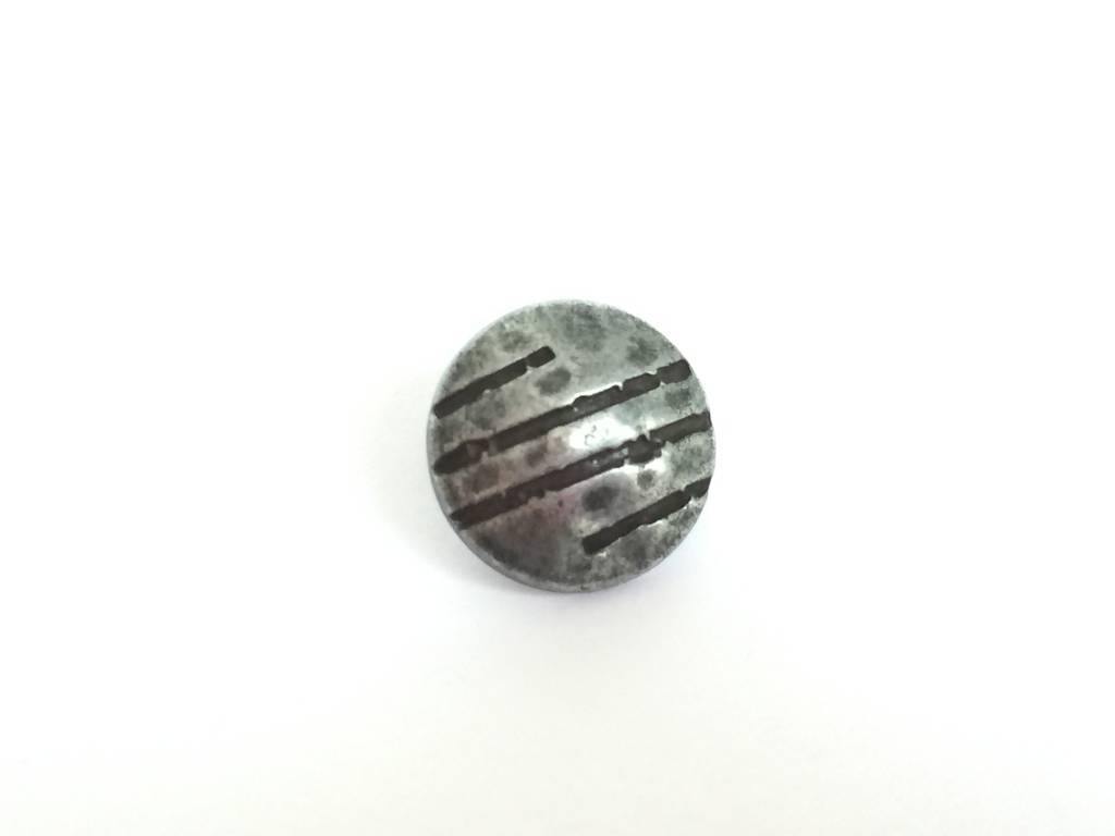 Metallknopf "Curved" Ø15mm , eisenfarbig - bead&more
