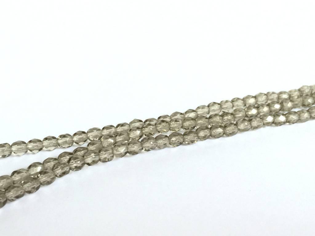 Glasschliffperlen feuerpoliert 4mm, Farbe A07 Black Diamond light - bead&more