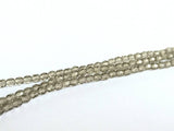 Glasschliffperlen feuerpoliert 4mm, Farbe A07 Black Diamond light