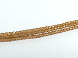Glasschliffperlen feuerpoliert 4mm, Farbe B77 Light Smokey Topaz
