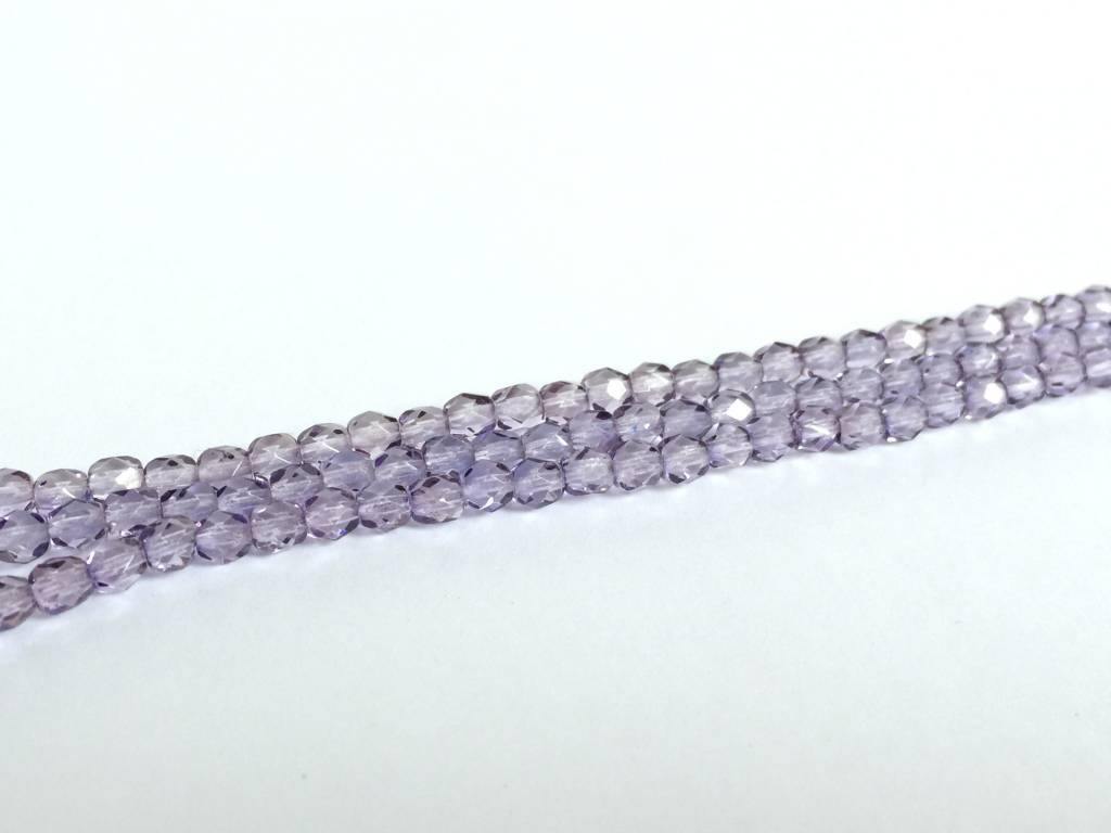 Glasschliffperlen feuerpoliert 4mm, Farbe C109 Viola - bead&more