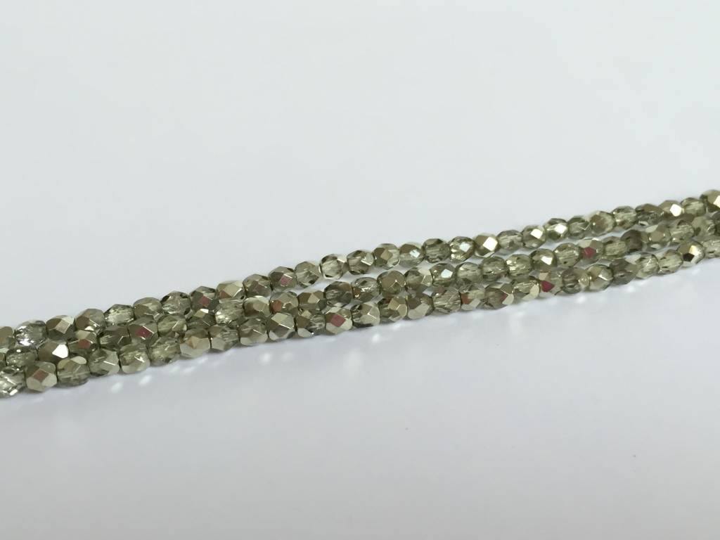 Glasschliffperlen feuerpoliert 4mm, Farbe B59 Light Olive Ice - bead&more