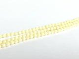 Glasschliffperlen feuerpoliert 4mm, Farbe B69 Chalk White Ivory