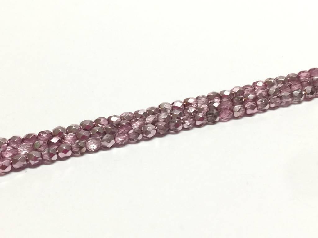 Glasschliffperlen feuerpoliert 4mm, Farbe C122 Rosy Ice - bead&more