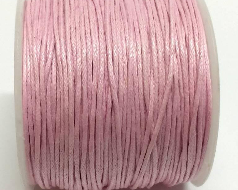 Baumwollkordeln gewachst 1 mm, Farbe 37 rose blush - bead&more