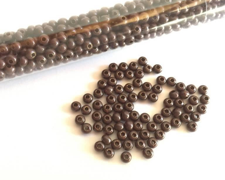 0 - Heavy Metal Seed Beads - dark brown - bead&more