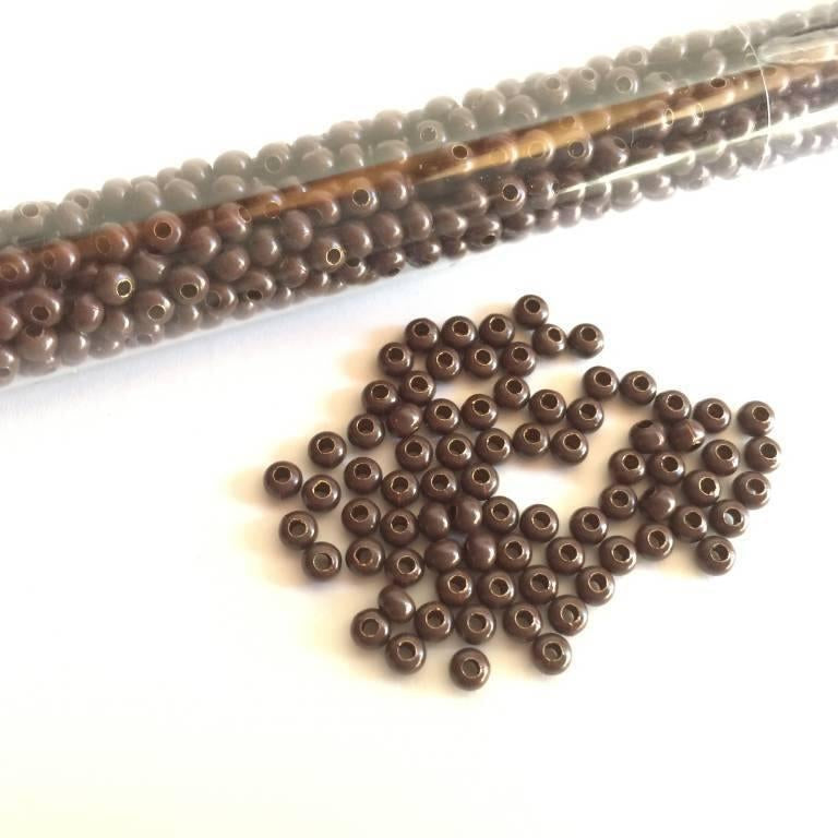 Metallperlen 8/0 - Heavy Metal Seed Beads - dark brown - bead&more