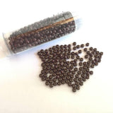 Metallperlen 11/0 - Heavy Metal Seed Beads - dark brown