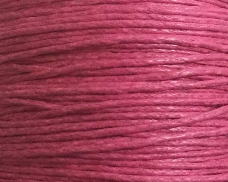 Baumwollkordeln gewachst 1 mm, Farbe 35 dark pink - bead&more