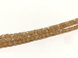 Perle di vetro lucidate a fuoco 4mm, colore B78 Smokey Topaz Snow Flake