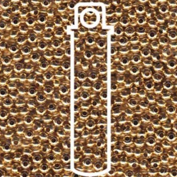 Metallperlen 11/0 - Heavy Metal Seed Beads - 24 Kt gold plate - bead&more