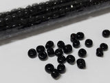 Rocailles Glasperlen ''Shabby'', 4mm, Farbe 01 black 7g / ca. 90 Stk