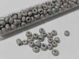 Rocailles Glasperlen ''Shabby'', 4mm, Farbe 05 light grey 7g / ca. 90 Stk