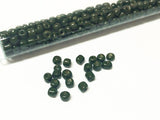 Rocailles Glasperlen ''Shabby'', 4mm, Farbe 16 dark forest green 7g / ca. 90 Stk