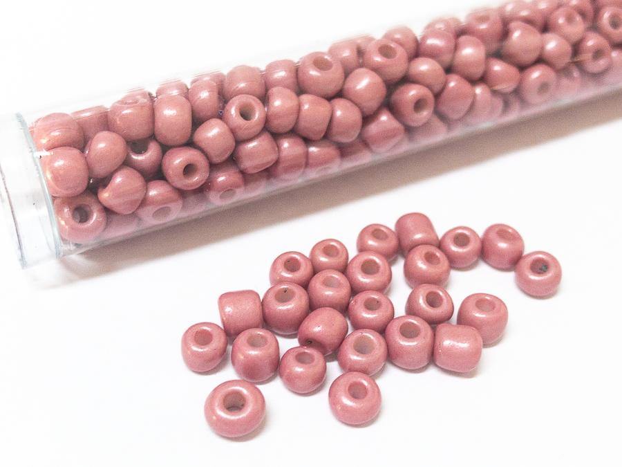Rocailles Glasperlen ''Shabby'', 4mm, Farbe 25 faded rose 7g / ca. 90 Stk - bead&more