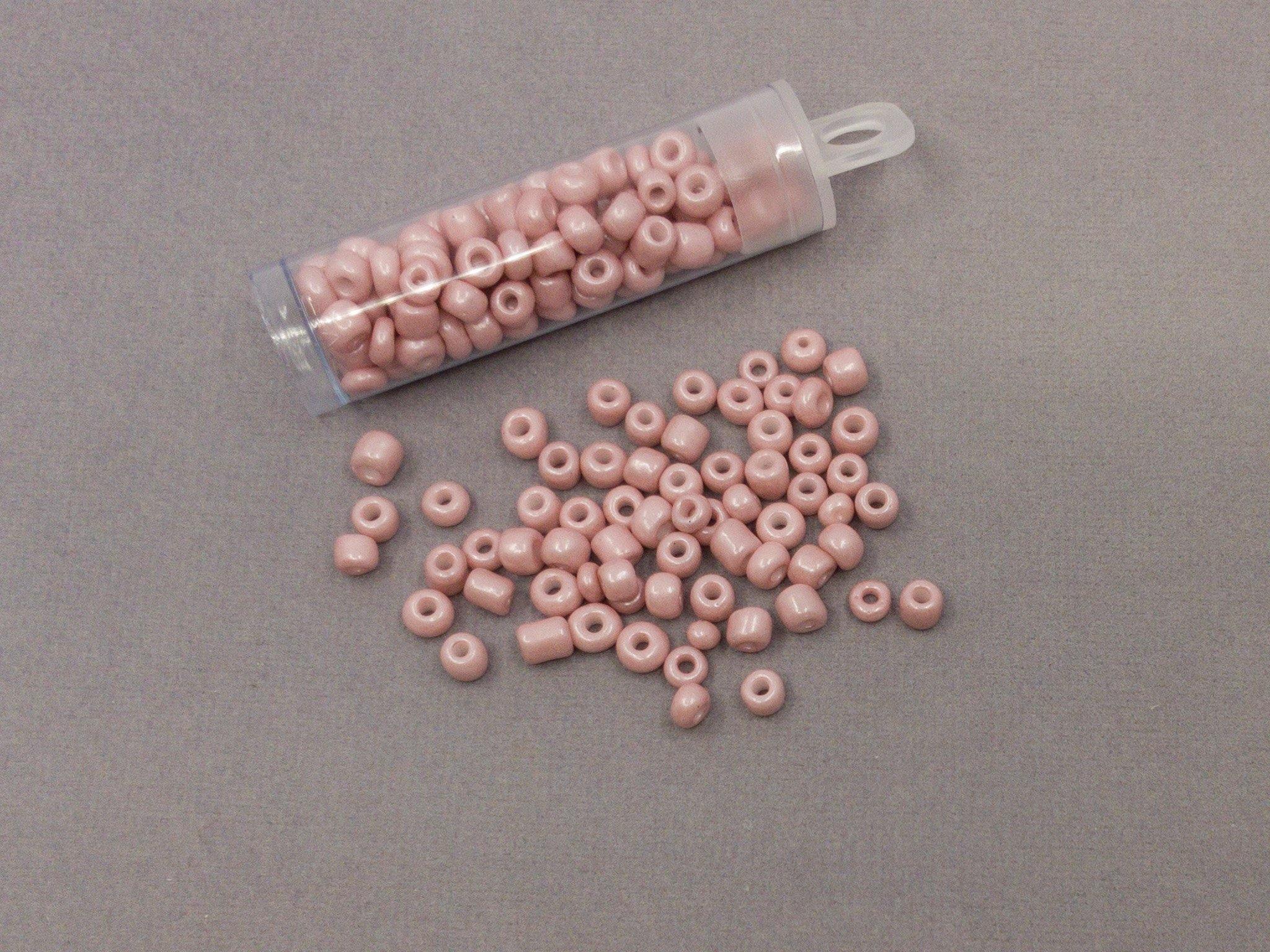 Rocailles Glasperlen ''Shabby'', 4mm, Farbe 251 antik pink 7g / ca. 90 Stk - bead&more