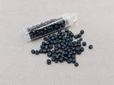 Rocailles Glasperlen ''Shabby'', 4mm, Farbe 342 dark teal blue 7g / ca. 90 Stk