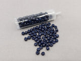 Rocailles Glasperlen ''Shabby'', 4mm, Farbe 361 midnight blue 7g / ca. 90 Stk