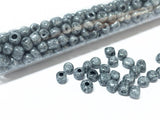 Rocailles Glasperlen ''Shabby'', 4mm, Farbe 40 grey luster 7g / ca. 90 Stk