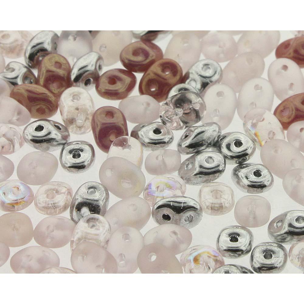 Superduo Matubo Glasperlen 2.5 x 5 mm Farbe 11 Barely Pink - bead&more