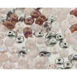 Superduo Matubo Glasperlen 2.5 x 5 mm Farbe 11 Barely Pink