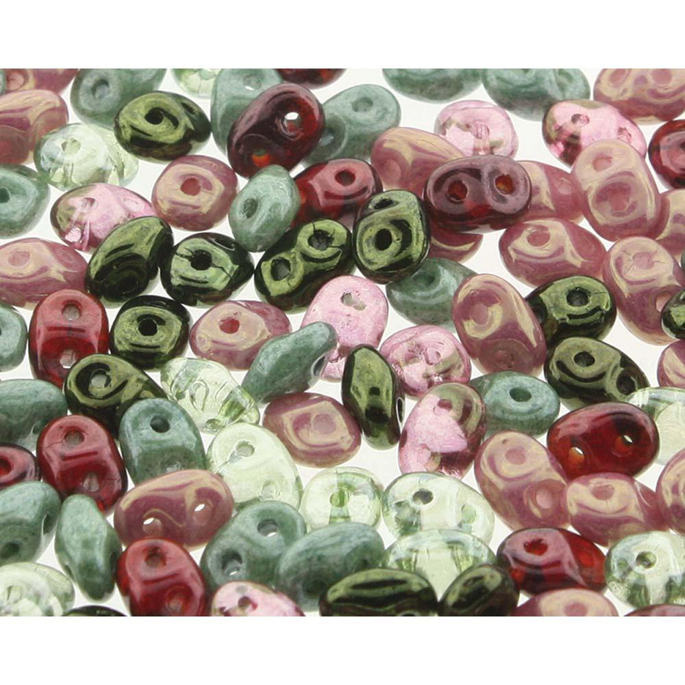 Superduo Matubo Glasperlen 2.5 x 5 mm Farbe 12 Antique Roses - bead&more