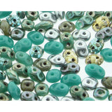 Superduo Matubo Glasperlen 2.5 x 5 mm Farbe 13 African Turquoise