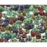 Perle di vetro Superduo Matubo 2,5 x 5 mm colore 14 Raku