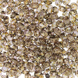 Superduo Matubo Glasperlen 2.5 x 5 mm Farbe 281 Crystal Senegal Bronze Violet