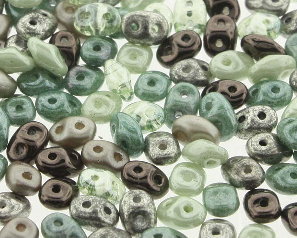 Superduo Matubo Glasperlen 2.5 x 5 mm Farbe 39 Sylvan Woods - bead&more