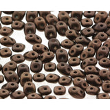 Superduo Matubo Glasperlen 2.5 x 5 mm Farbe 40 Jet Bronze Matt