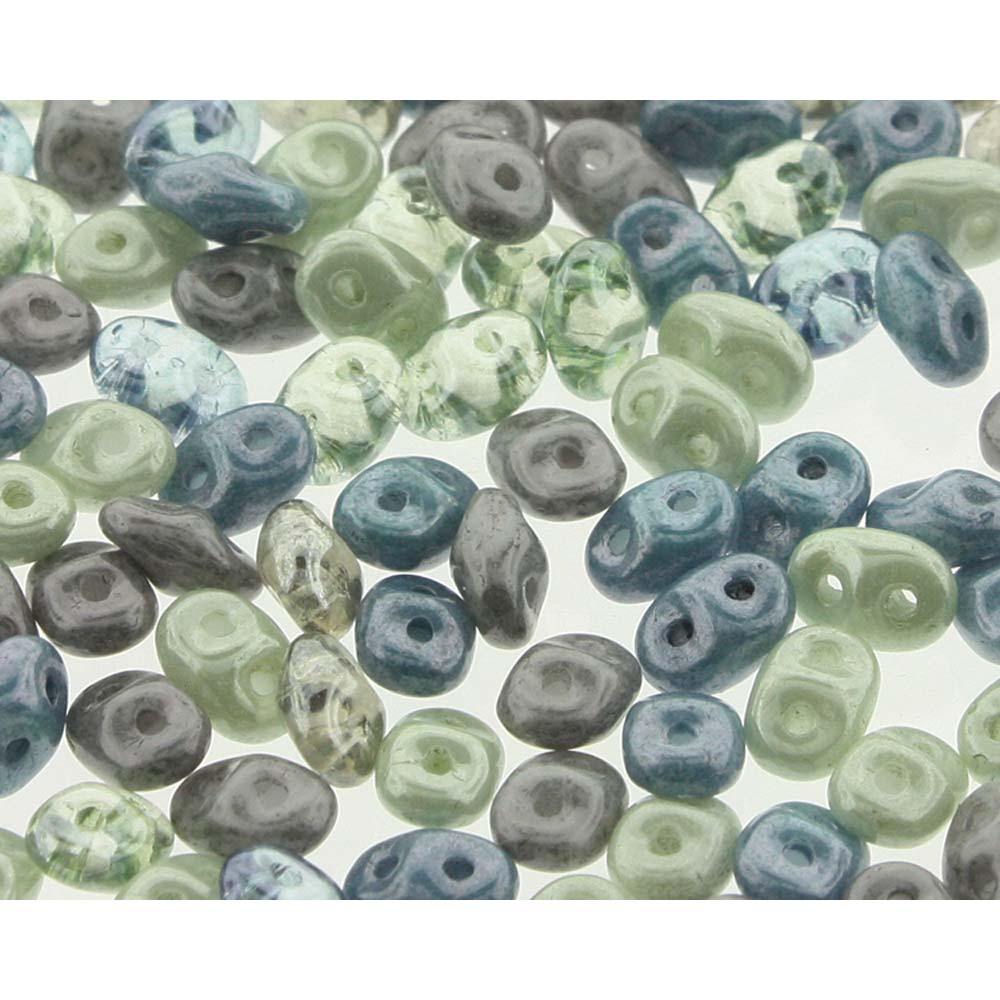 Superduo Matubo Glasperlen 2.5 x 5 mm Farbe 42 April Showers - bead&more