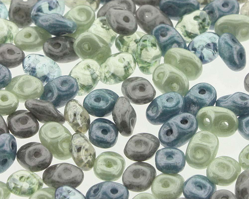 Superduo Matubo Glasperlen 2.5 x 5 mm Farbe 42 April Showers - bead&more