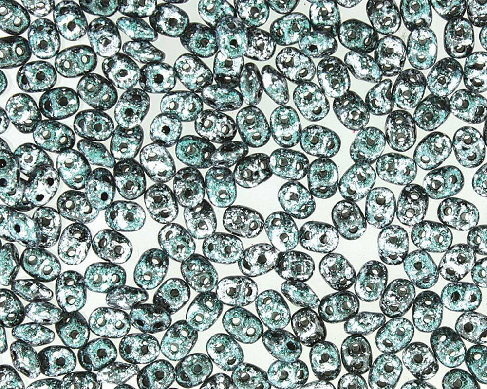 Superduo Matubo Glasperlen 2.5 x 5 mm Farbe 44 Tweedy Green - bead&more