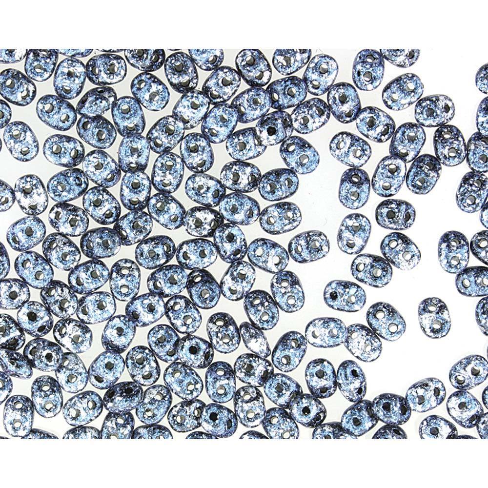 Superduo Matubo Glasperlen 2.5 x 5 mm Farbe 45 Tweedy Blue - bead&more