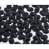 Superduo Matubo Glasperlen 2.5 x 5 mm Farbe 46 Jet Metallic Suede Dark Blue