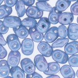 Superduo Matubo Glasperlen 2.5 x 5 mm Farbe 48 Blue Luster