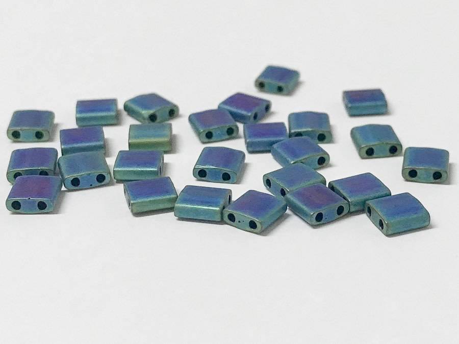 Tila Beads 5mm, Farbe 18 Matte Metal Blue Green - bead&more