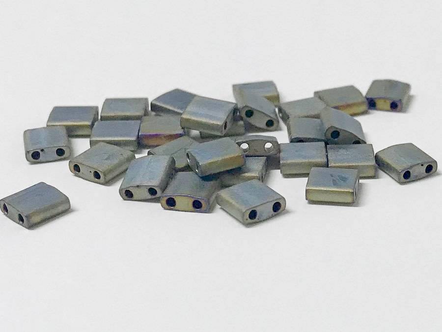 Tila Beads 5mm, Farbe 19 Matte Metallic Silver Gray - bead&more