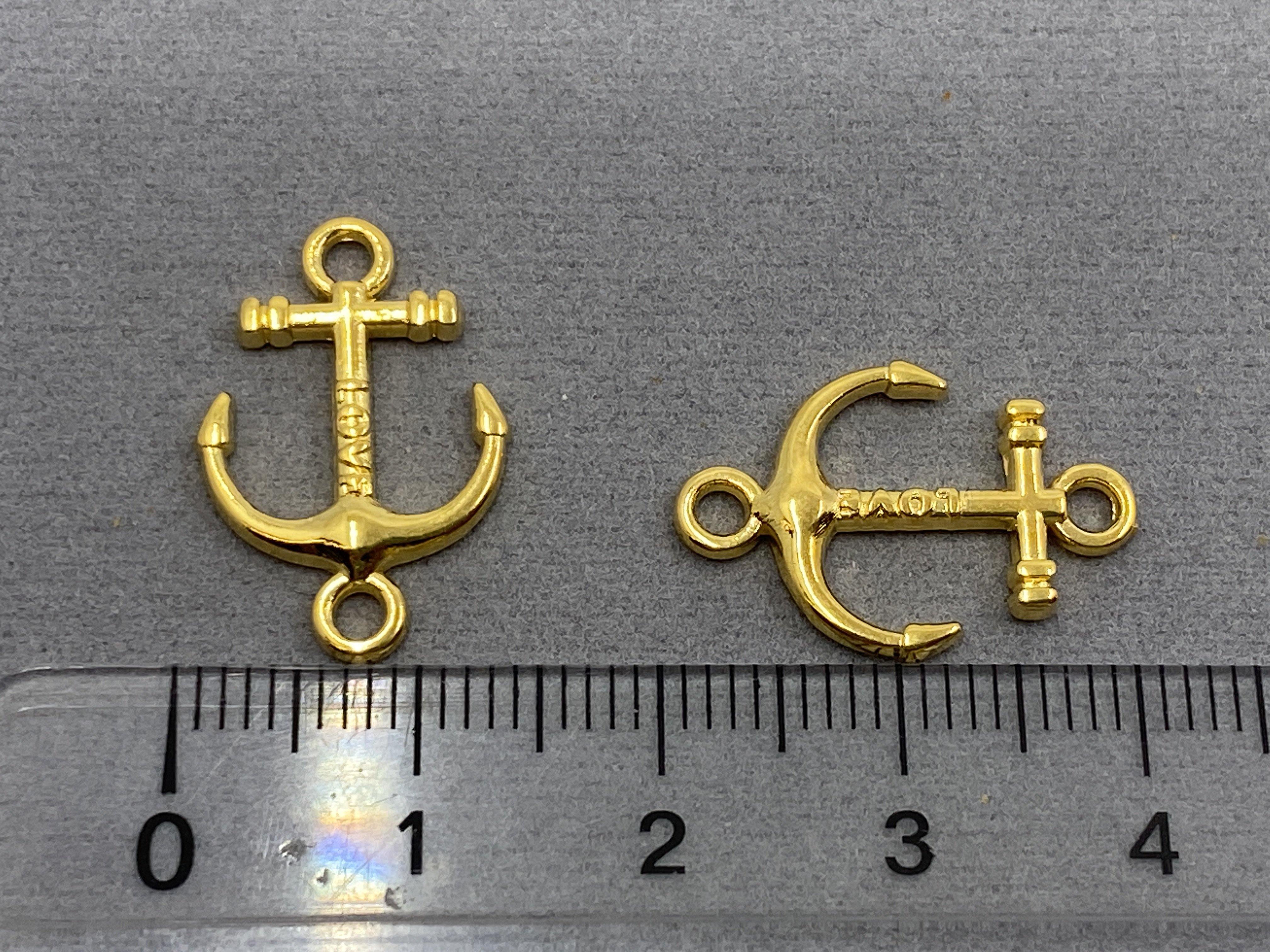 Zwischenteil Metall "Anker", Farbe gold - bead&more