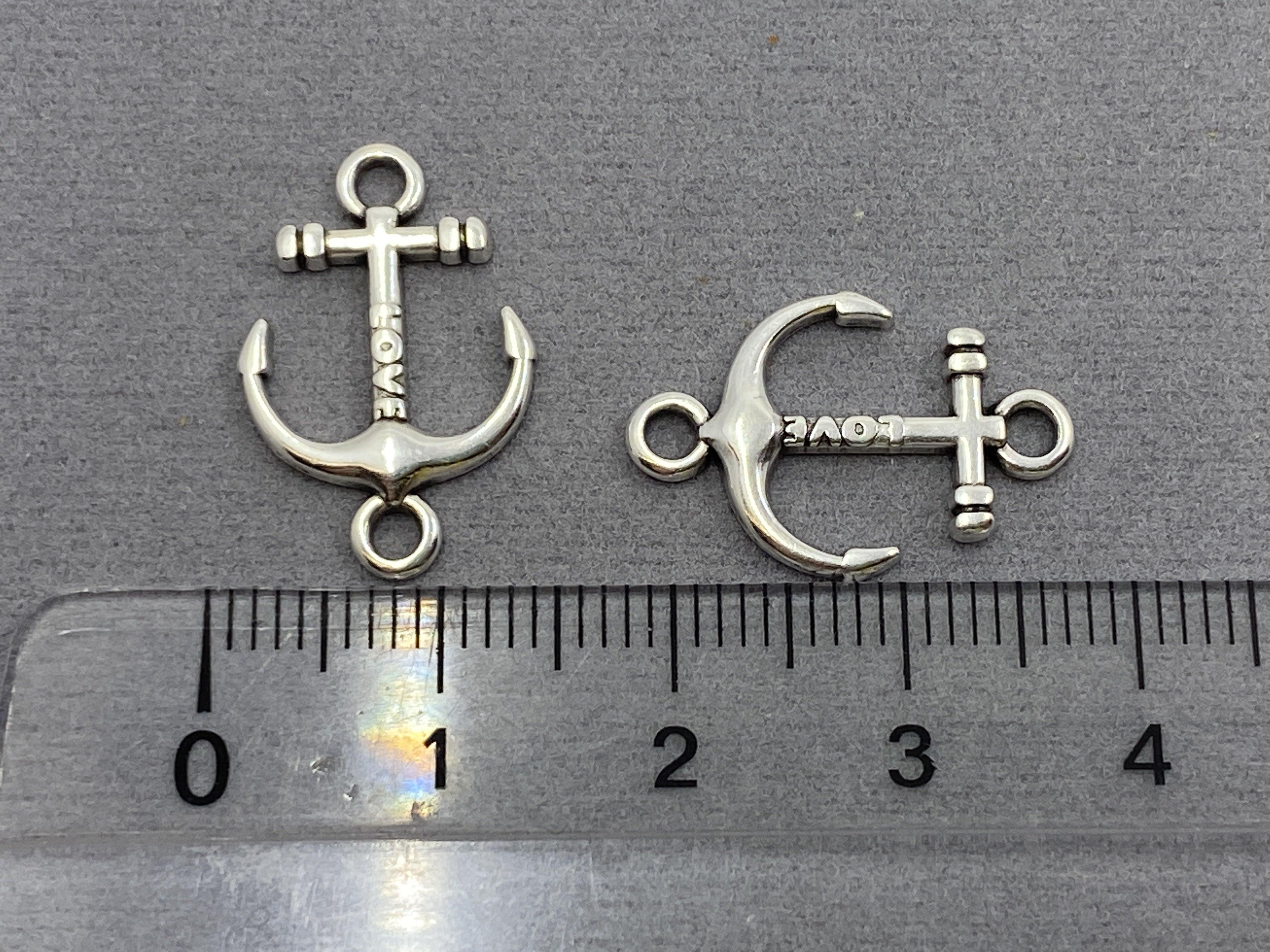 Zwischenteil Metall "Anker", Farbe silber - bead&more