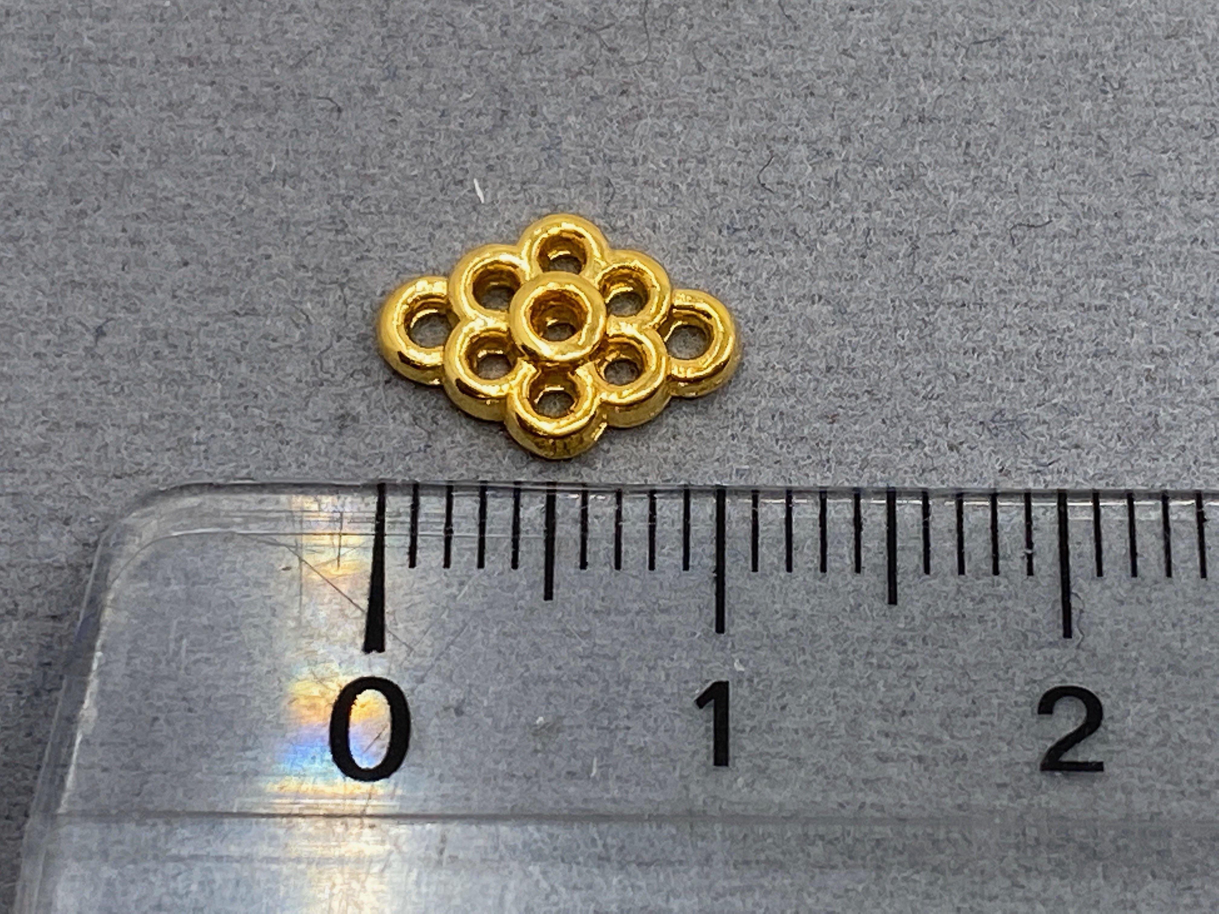 Zwischenteil Metall "Blume", Farbe gold - bead&more