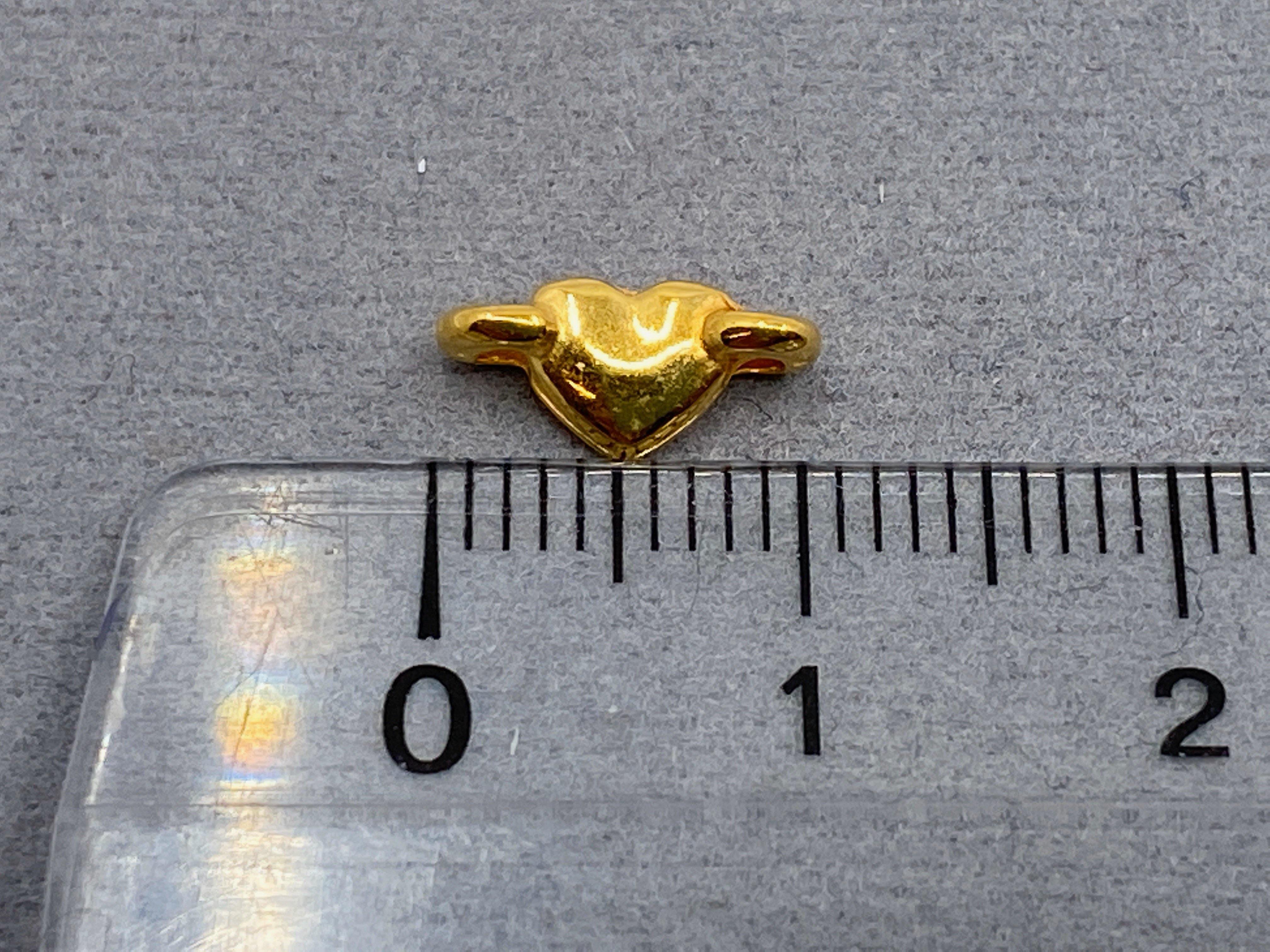 Zwischenteil Metall "Heart", Farbe gold - bead&more
