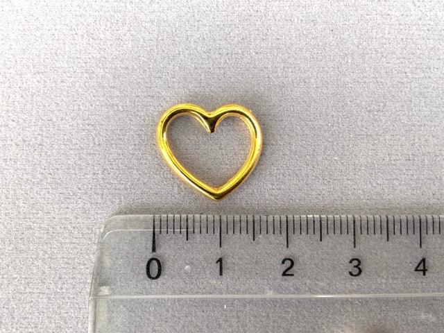 Zwischenteil Metall „Herz", Farbe gold - bead&more